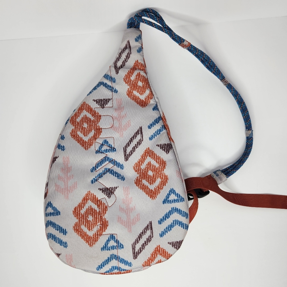 KAVU Mini Patterned Slingback Bag Backpack Multicolor Geometric Print - Picture 3 of 10